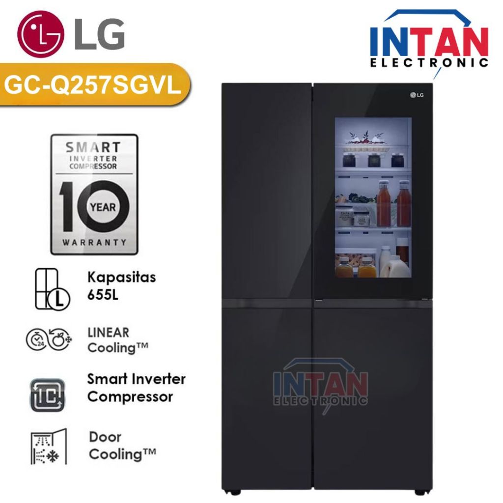 KULKAS SIDE BY SIDE LG KAPASITAS 655 LITER GC-Q257SGVL / SMART INVERTER GCQ257SGVL MEDAN