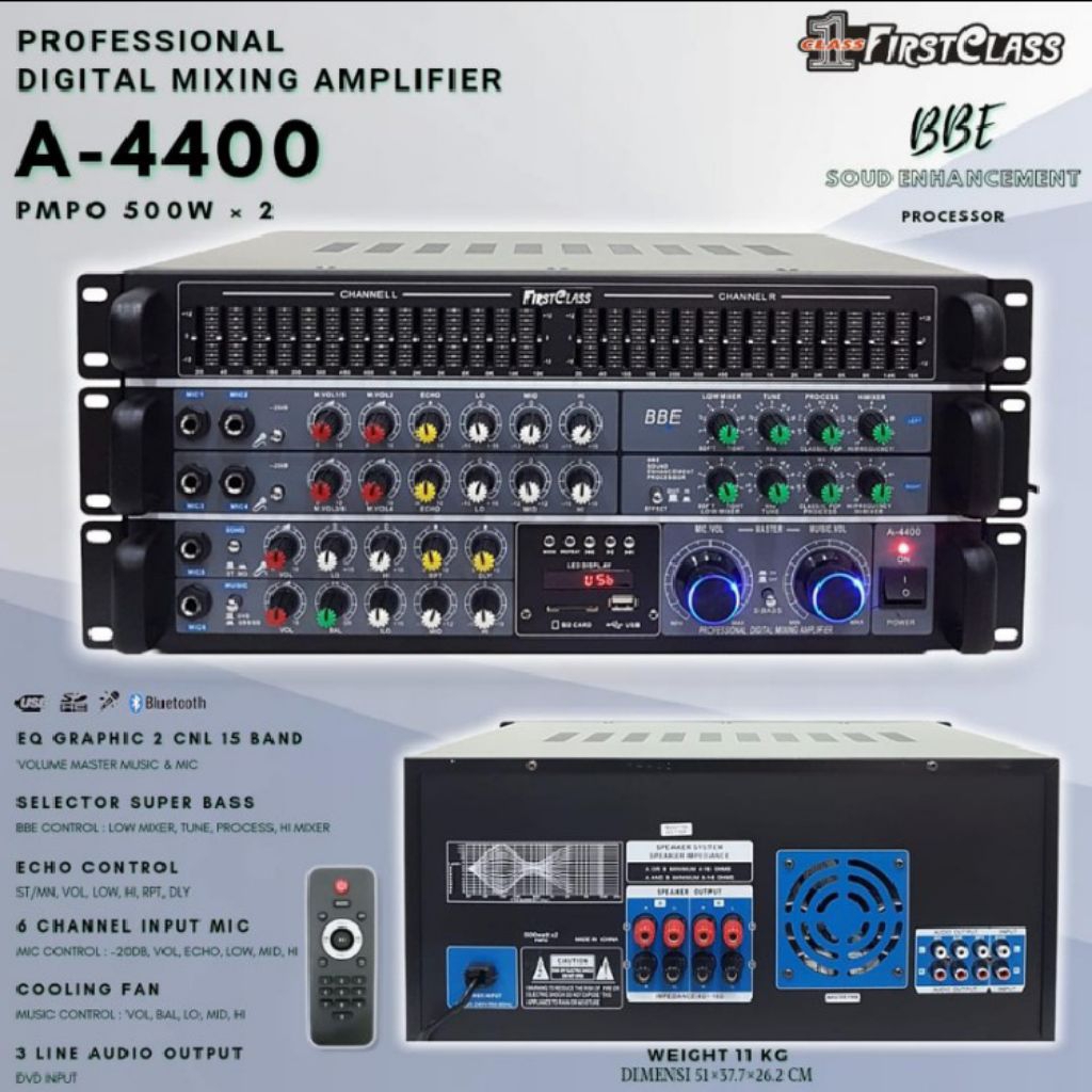 Power amplifier Firstclass FC A4400 original bluetooth ampli fca4400
