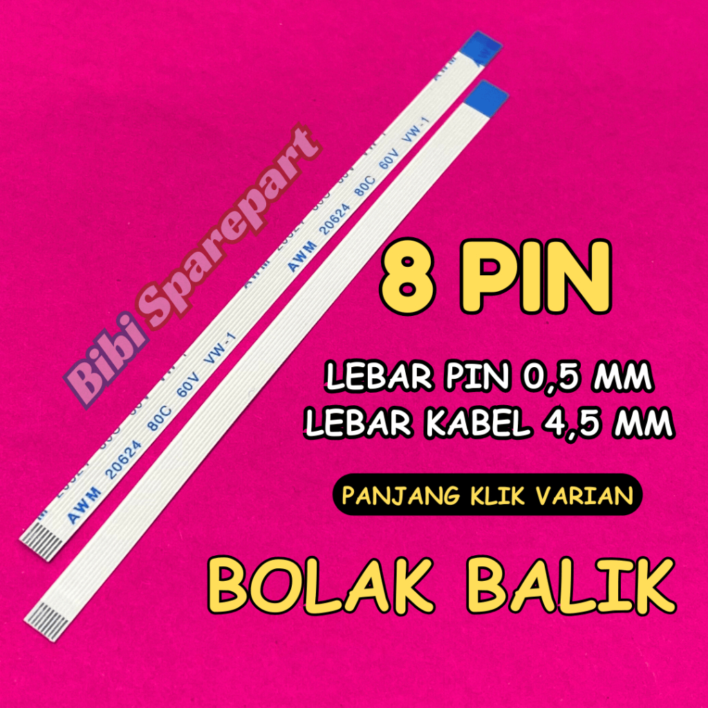 Kabel Flexibel Touchpad Laptop Asus 8 Pin Lebar 4,5 mm Bolak Balik Trackpad Asus X453M X441U X441B A