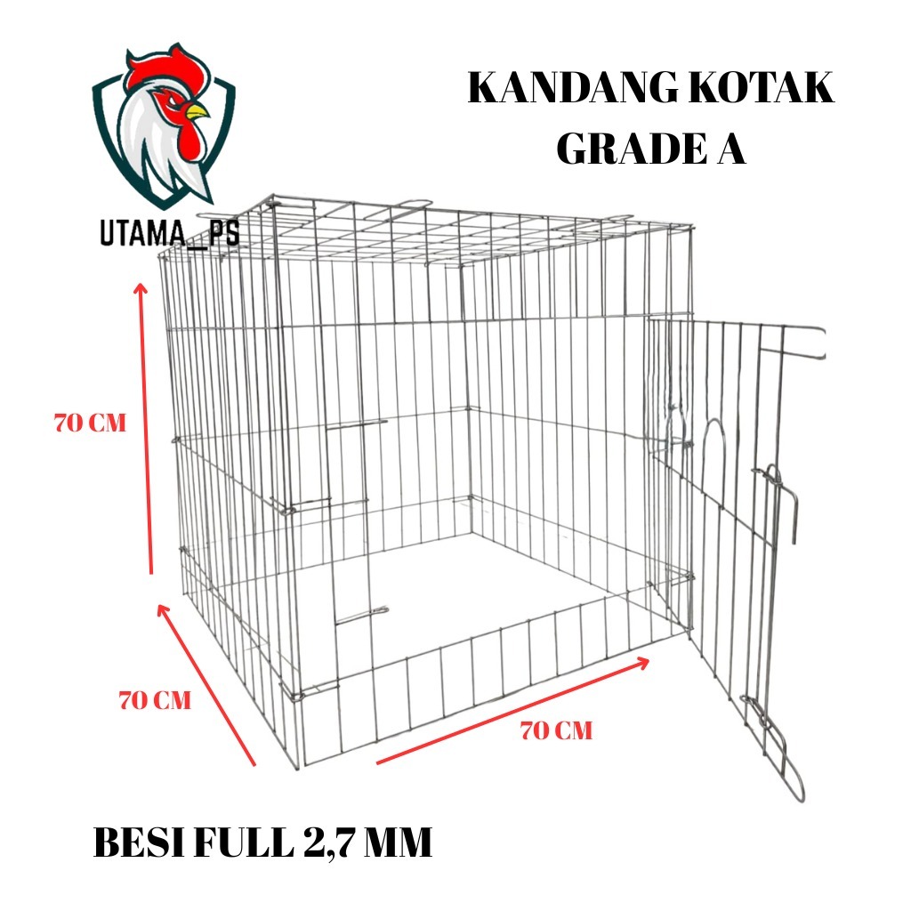 New KANDANG/KURUNGAN AYAM GALVANIS KOTAK 70X70X70 CM