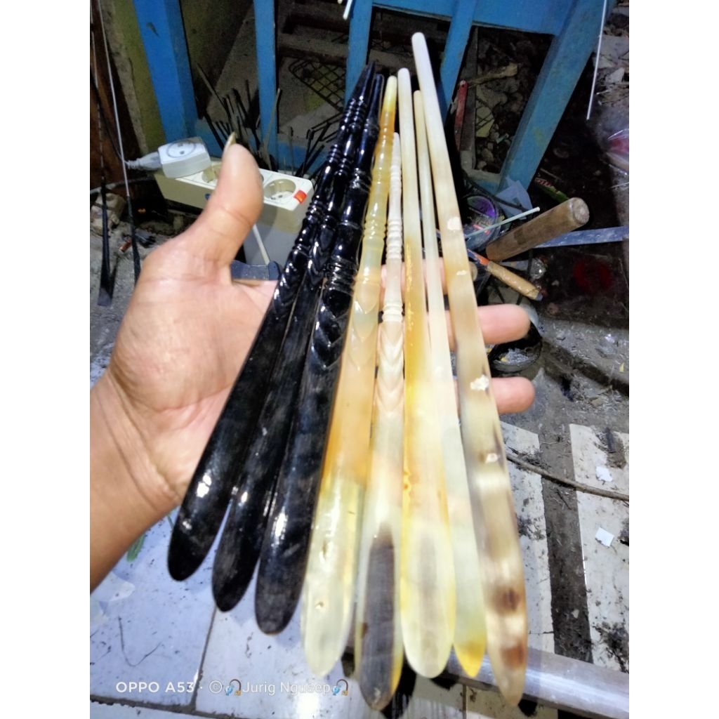gagang tanduk joran wader ukir p.25cm
