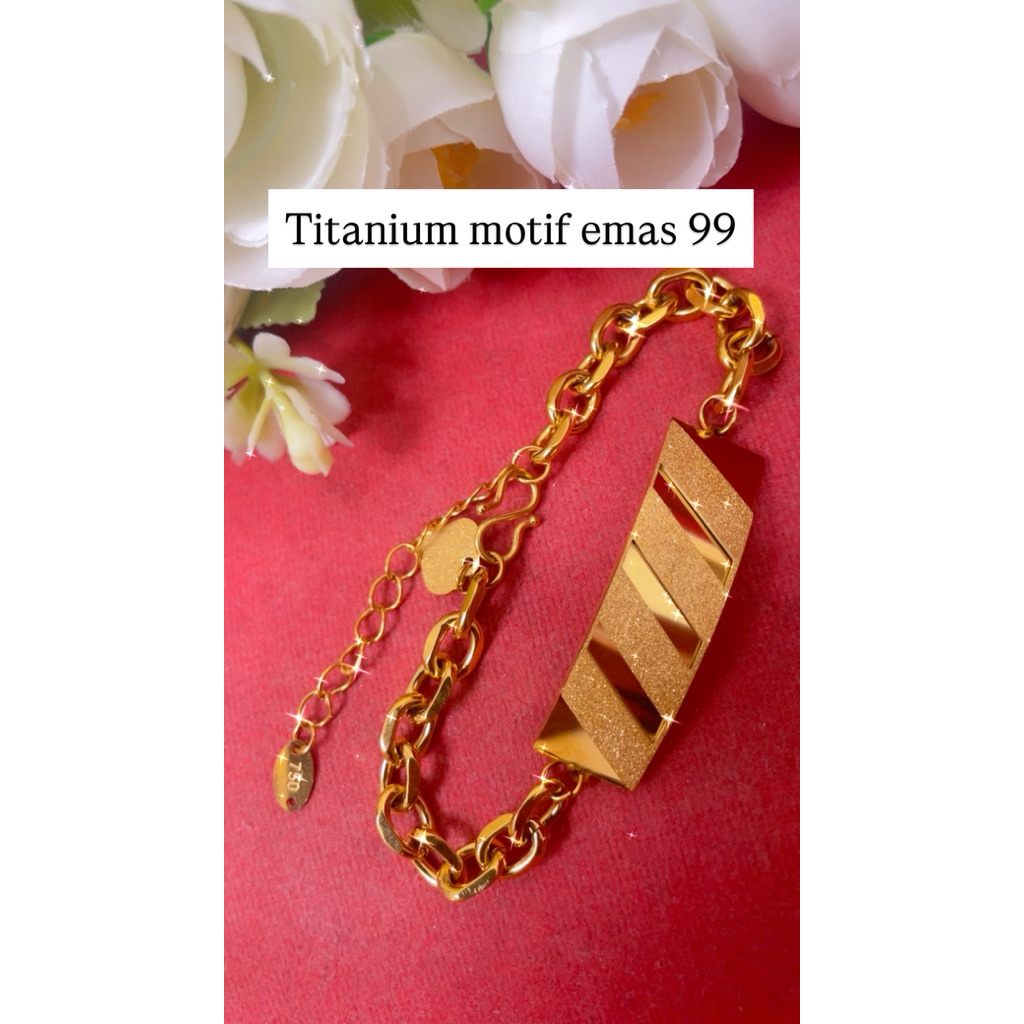 link gelang motif emas 99 titanium
