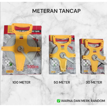 Meteran Tancap / Meteran Tanah / Meteran Rol / Meteran Panjang Murah 30 50 100 Meter