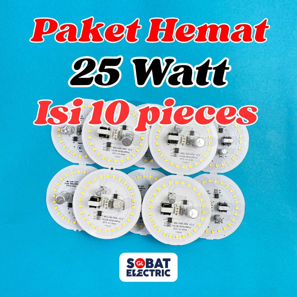 Paket Hemat 25 Watt PCB AC Mata LED - PCB Mata Lampu LED AC Tanpa Driver 25w