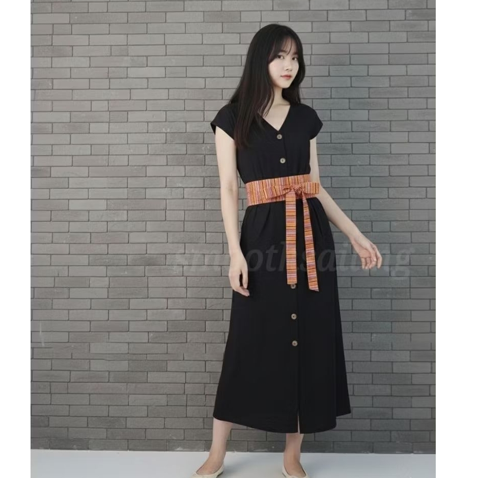 Obi Ikat Tenun Lurik Rainbow