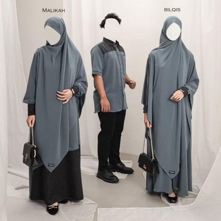 couple edisi Fitri abaya dan kemko warna xanadu by ghumaisha collection