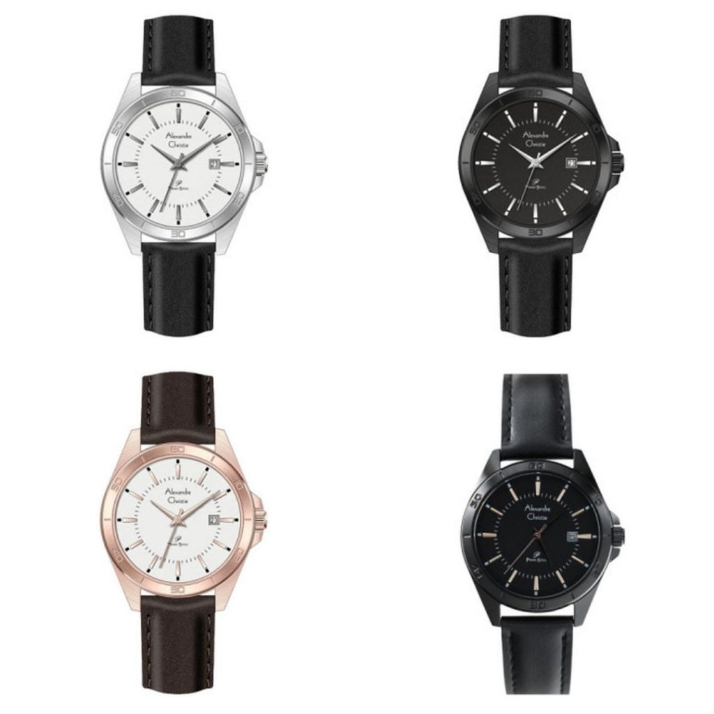 Alexandre Christie 1011 Jam Tangan Wanita Tali Kulit Original