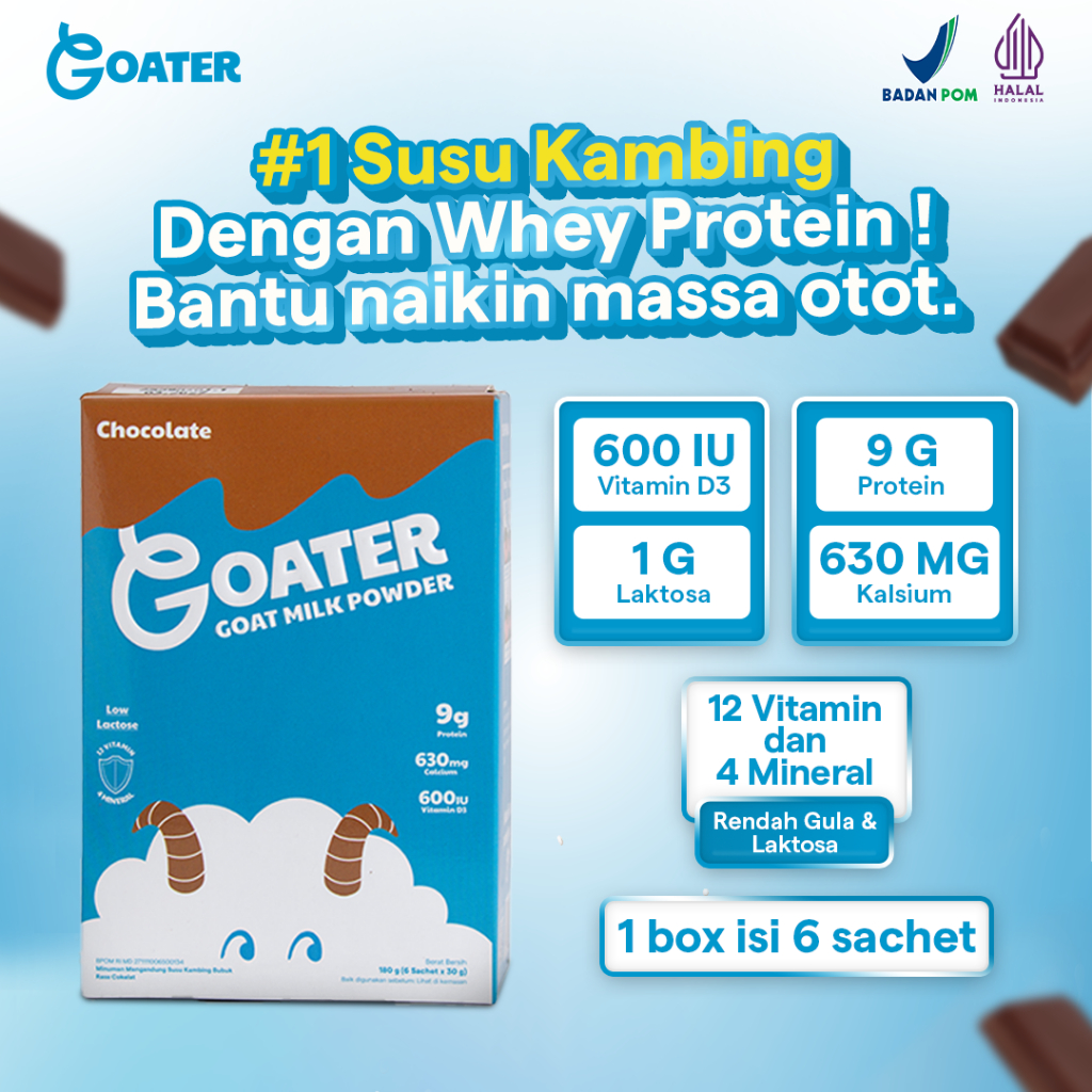 GOATER - Susu Kambing Dengan Whey Protein Bantu Naikin Massa Otot