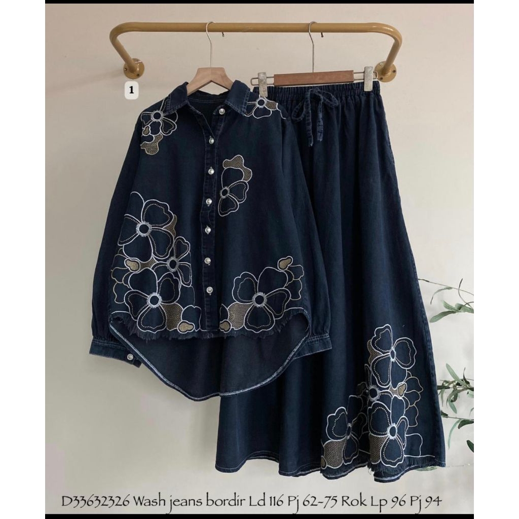 Real pic TERMURAH stelan Jeans PREMIUM Bangkok Import / setelan Jumbo Jeans PREMIUM / Setelan Oversi