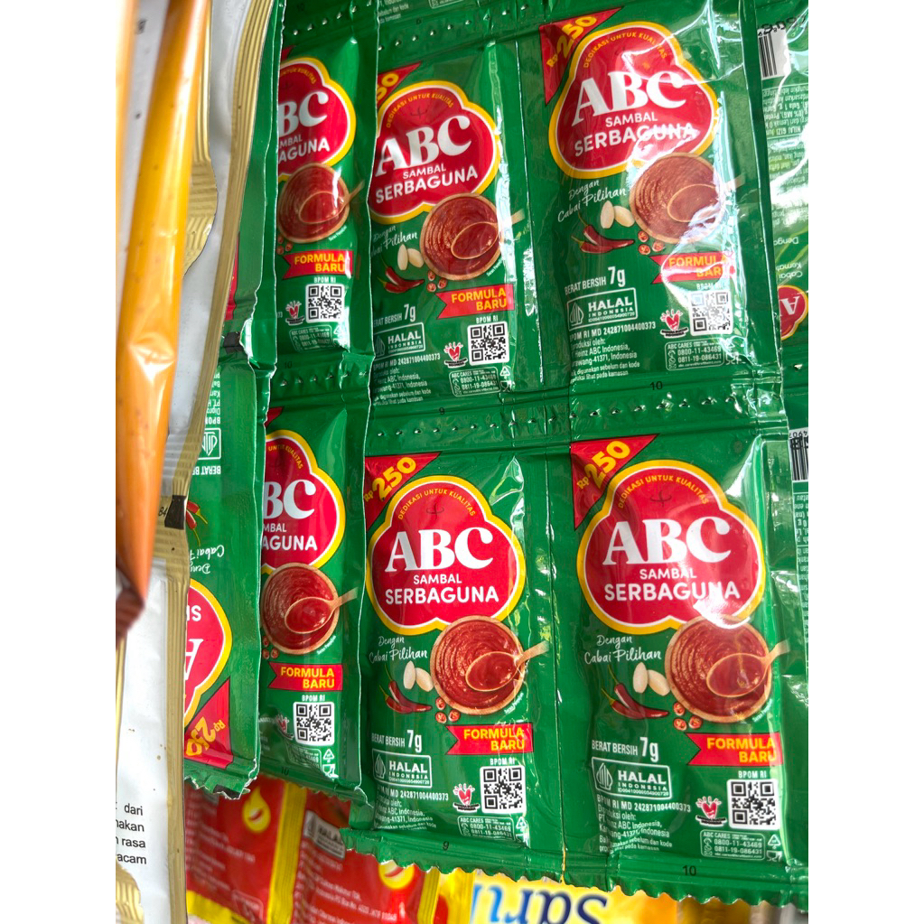 Sambal sachet ABC isi 20pcs / Sambal serbaguna ABC sachet