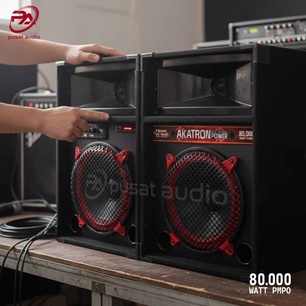 12 INCH AKATRON POWER SPEAKER AKTIF INCHI BLUETOOTH BASS MANTAB SUBWOOFER LEBIH ENAK DR POLYTRON PMA
