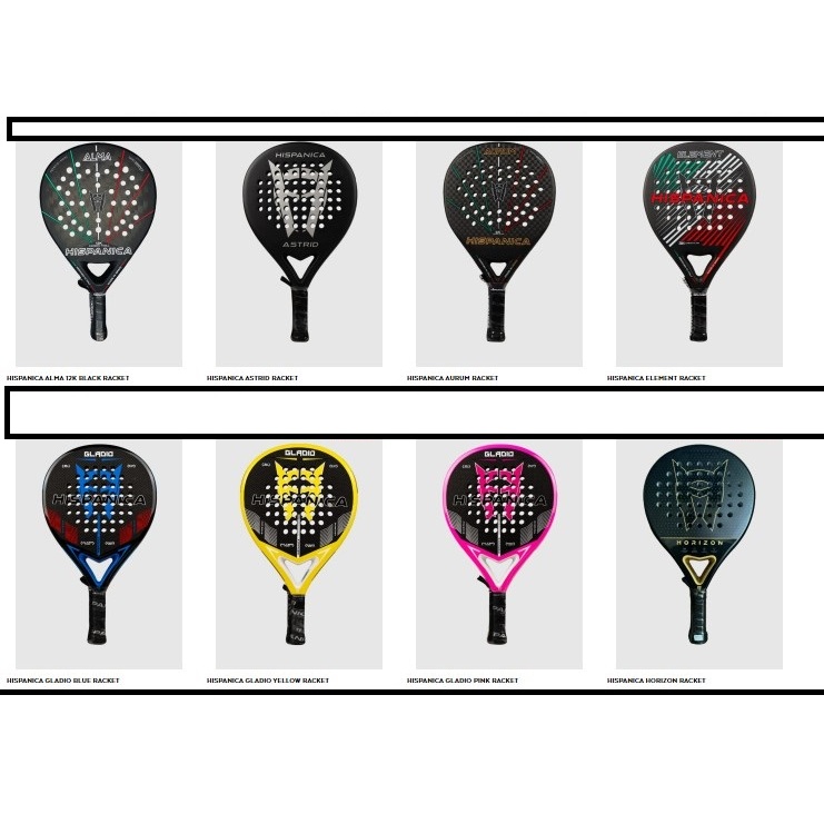 Hispanica Padel Racket [PILUM PRO ELITE/Alma 12k/Astrid/Aurum/Element/Gladio/Horizon/Kratos/Pilum/PI