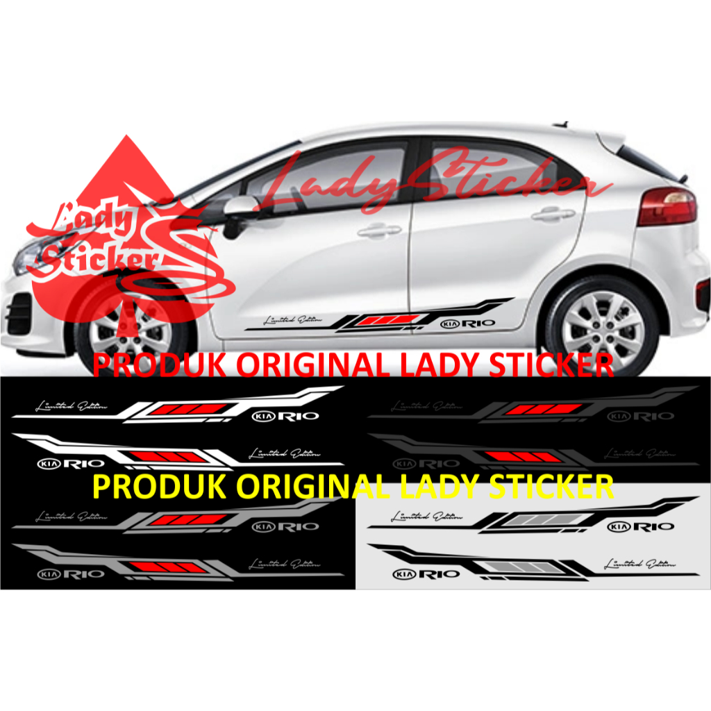 Cutting sticker mobil rio sticker stiker mobil kia rio