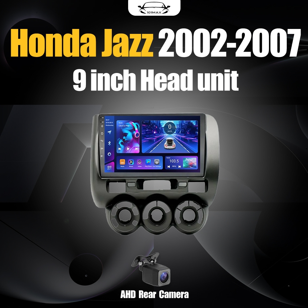 Android 14 Head Unit 9" IPS For Honda Jazz 2002-2007 Head Unit 8 Chip Nuklir 8+64GB/8+128GB Android 