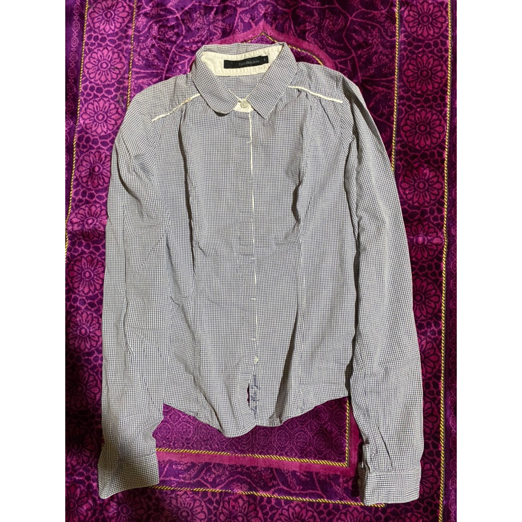 kemeja crop calvin klein jeans