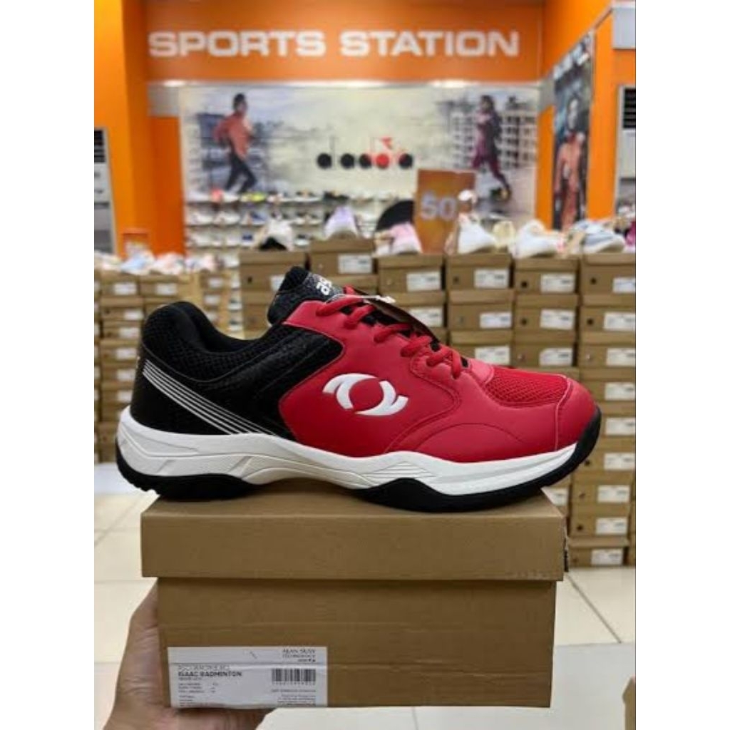 sepatu badminton astec isaac red original sale
