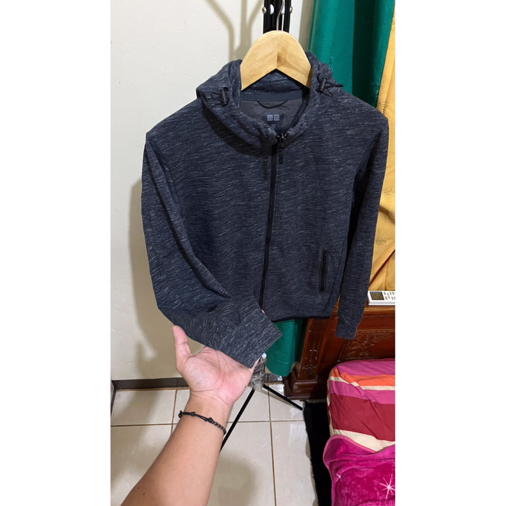 hoodie UNIQLO DRY tech stretch sweat full-zip original