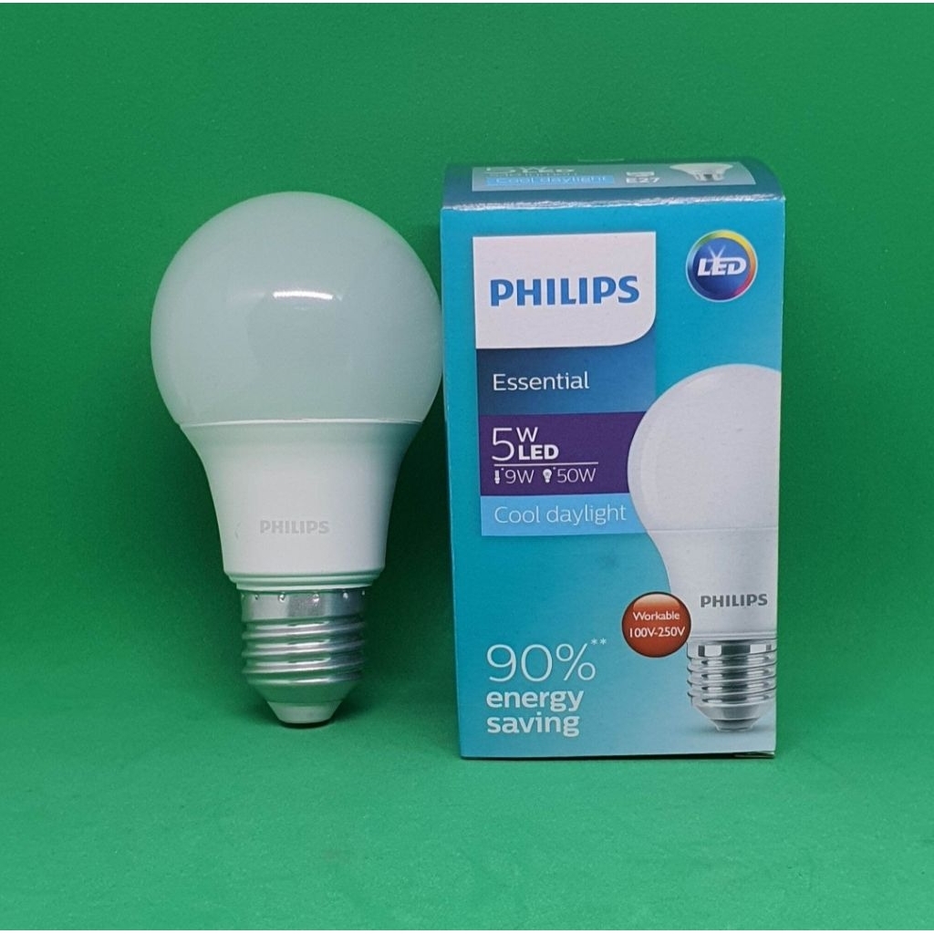Lampu LED Essential Philips 5 Watt 7 Watt 9 Watt 11 Watt 13 Watt Cahaya Putih