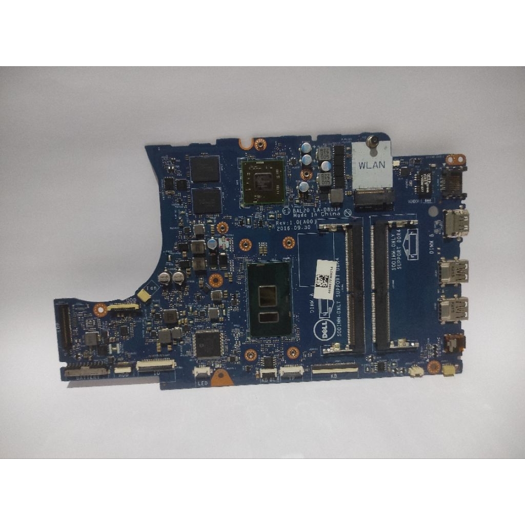 motherboard laptop dell inspiron 5567 core i7 gen 7 vga amd