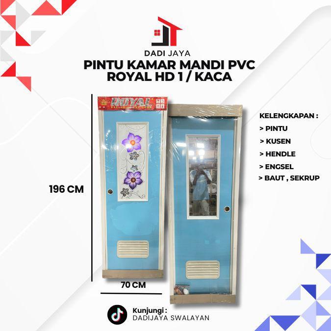 Pintu Kamar Mandi PVC HD 1 Kaca Cermin PIntu kamar mandi murah
