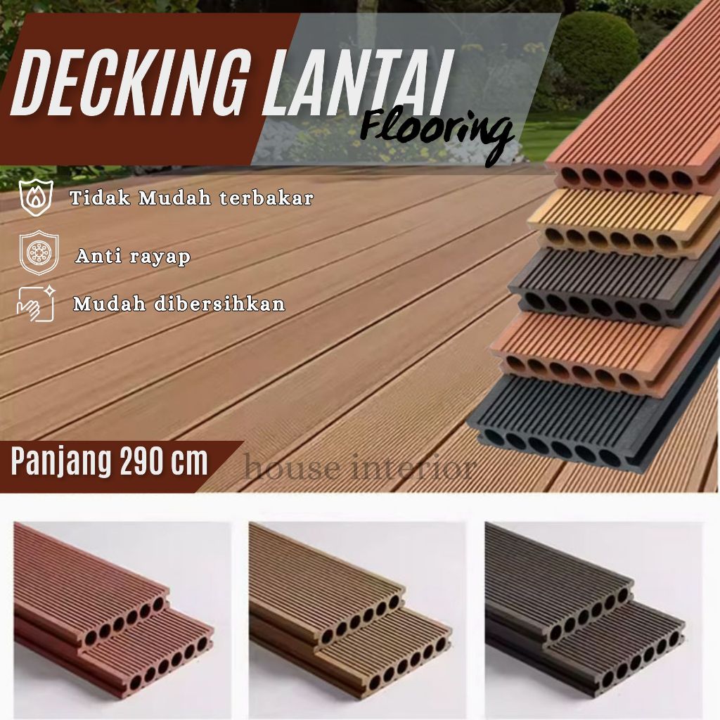 Lantai Decking WPC Outdoor / Lantai Kayu Kolam Renang / Pool / Taman WPC LANTAI WPC DECKING WPC FLOO