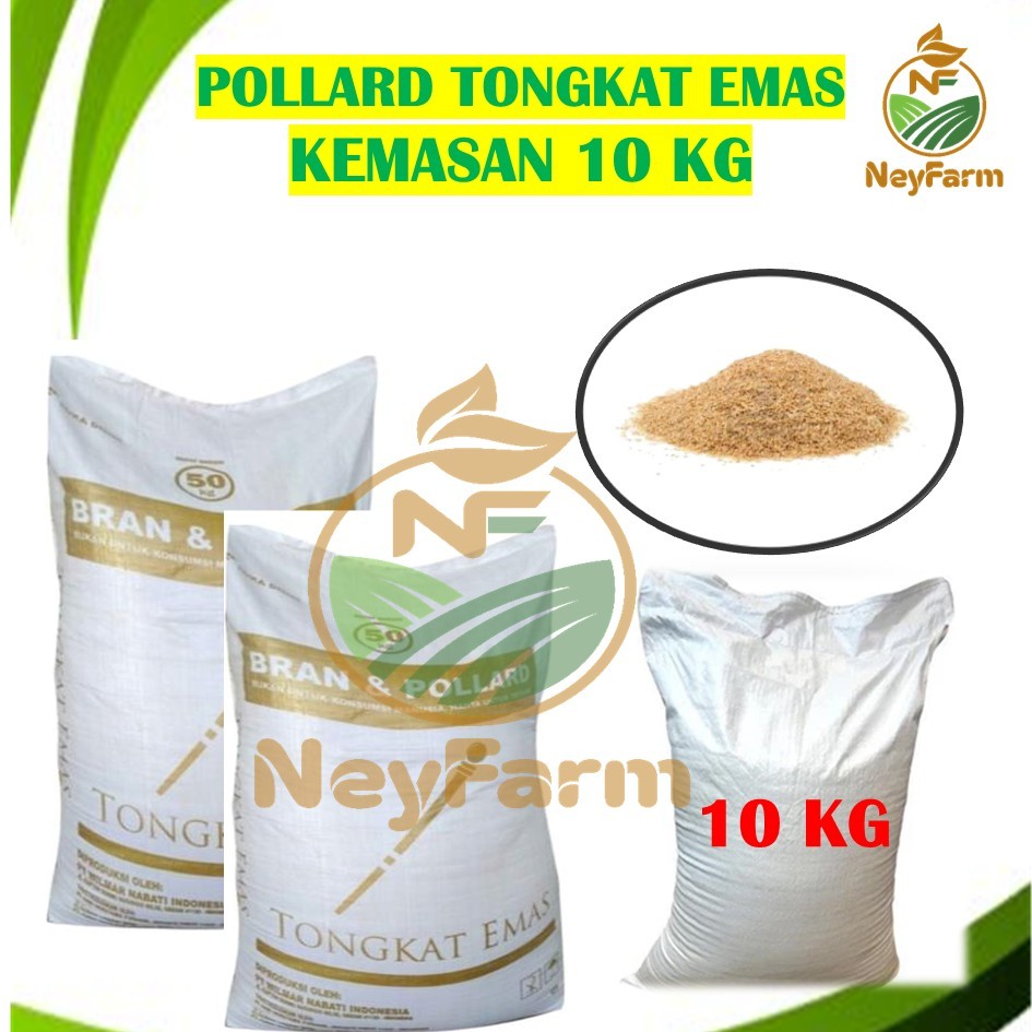 Pollard 10 kg Tongkat Emas Kemasan 10kg Polar Pakan Sapi / Polar Pakan Ternak