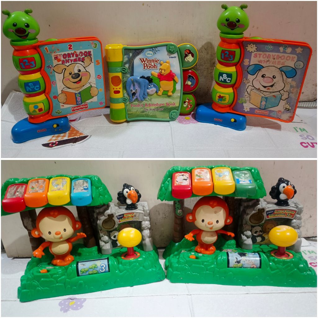TAKE ALL 5pcs Mainan Elektrik Musik Dancing Monkey & Story Book Vtech Fisher Price