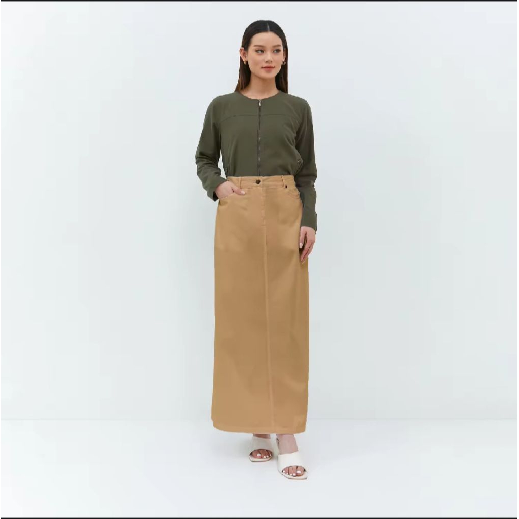 Clarisa Light Brown Skirt - GEELA, Rok Wanita