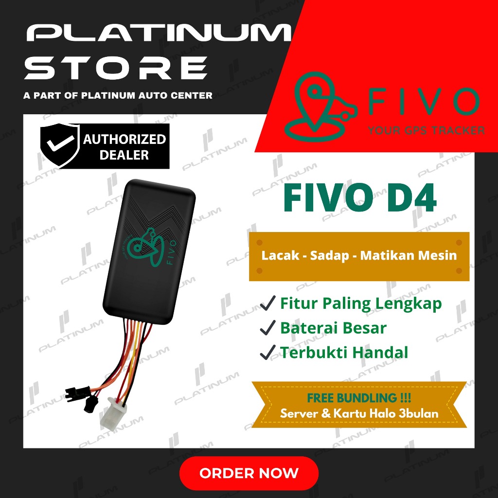 FIVOGPS D4 – GPS Tracker 4G Mobil, Motor & Alat Berat | Lacak, Sadap Suara & Matikan Mesin