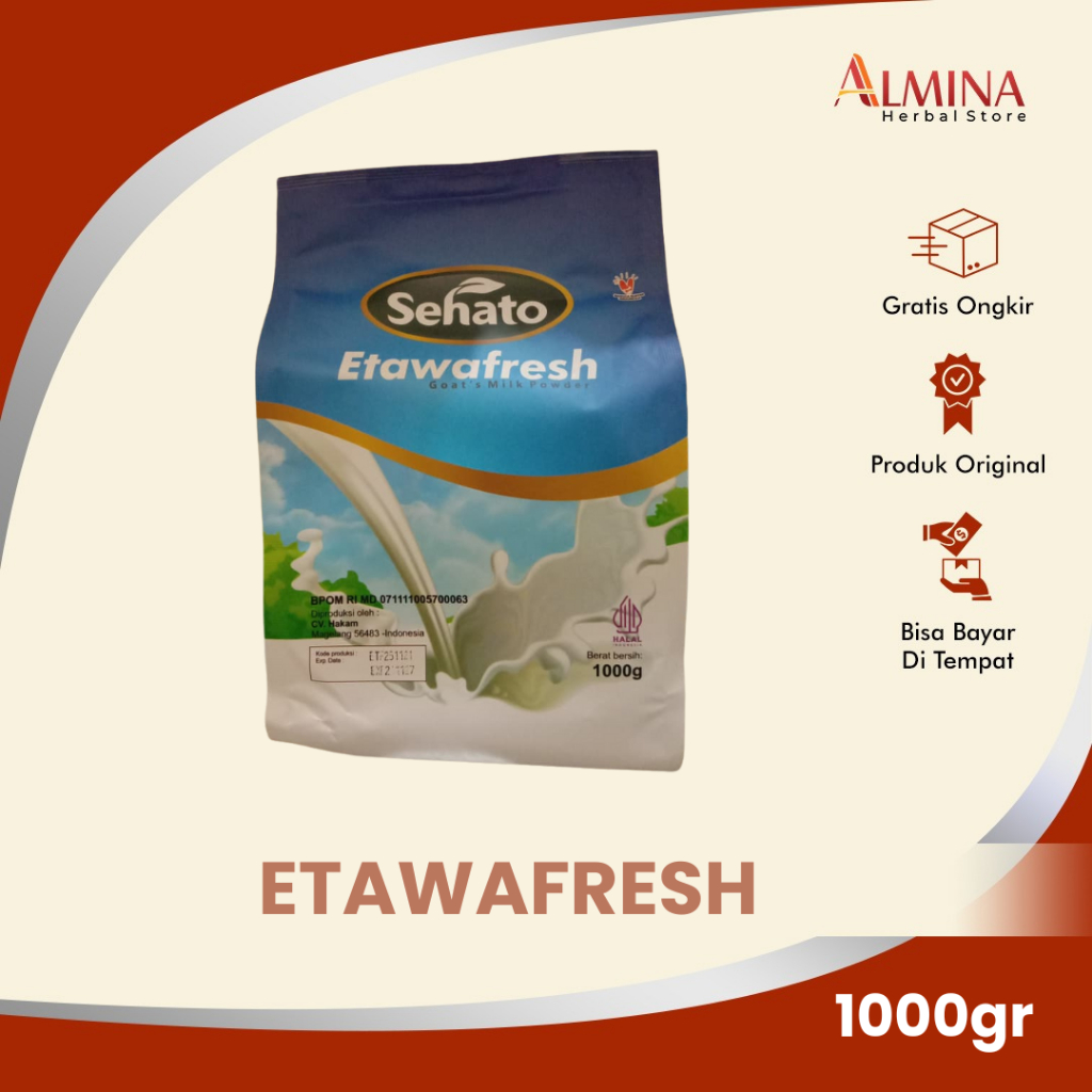 SEHATO EtawaFresh 1kg – Susu Kambing Etawa Murni Cocok untuk Harian