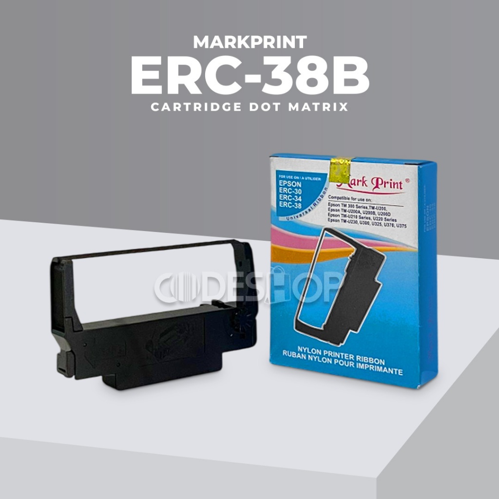 Mark Print Ribbon Cartridge ERC-38 Pita Tinta Printer Dot Matrix Epson TMU-220
