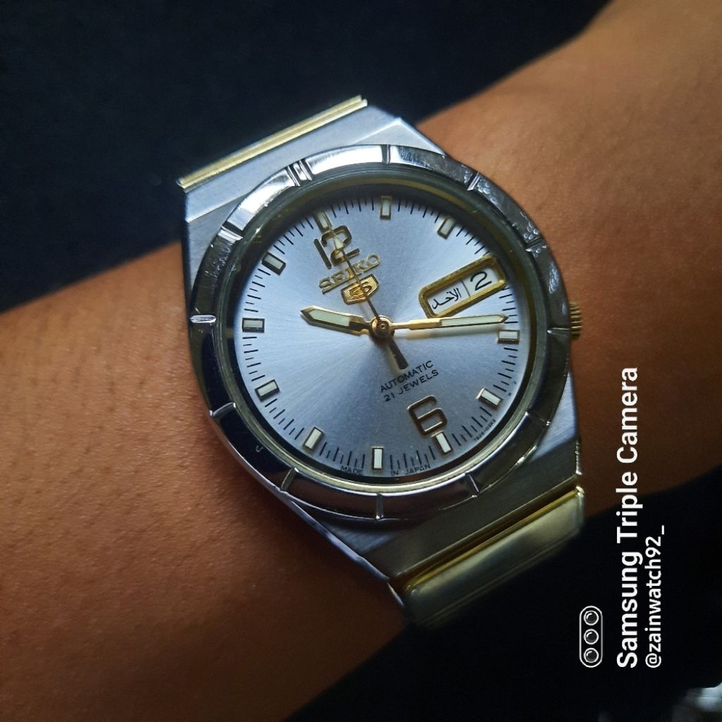 SEIKO 5 SNK165K1 7S26-01P0 AUTOMATIC SILVER DIAL VINTAGE ORIGINAL