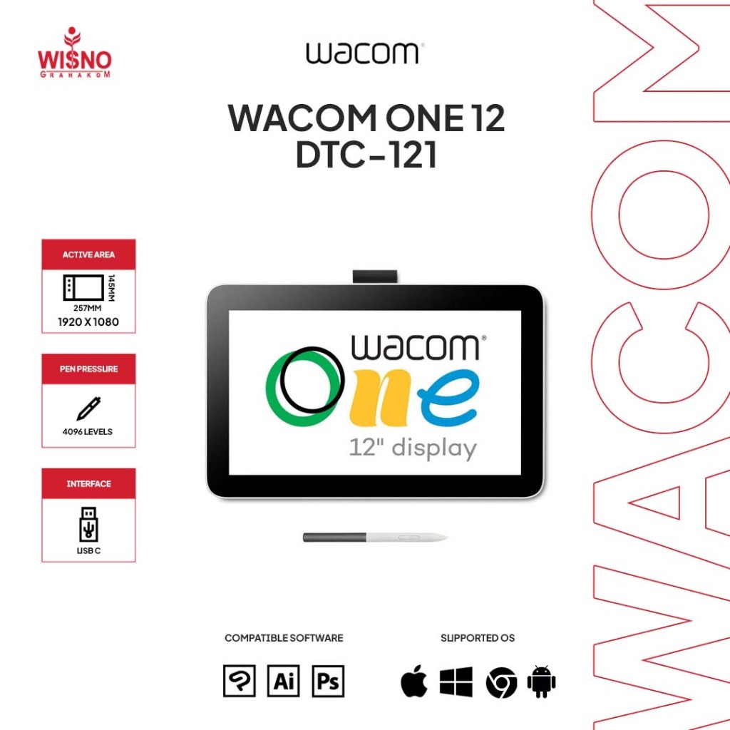 Wacom One Display DTC121 Drawing Tablet