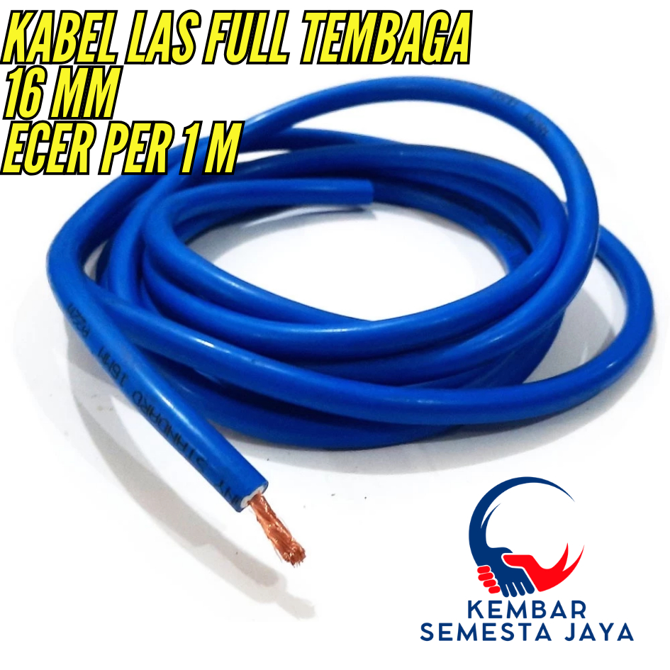 FULL TEMBAGA IWA Kabel Las 16 mm Welding Cable 16mm FULL COPPER ECER PER 1 METER METERAN bisa untuk 