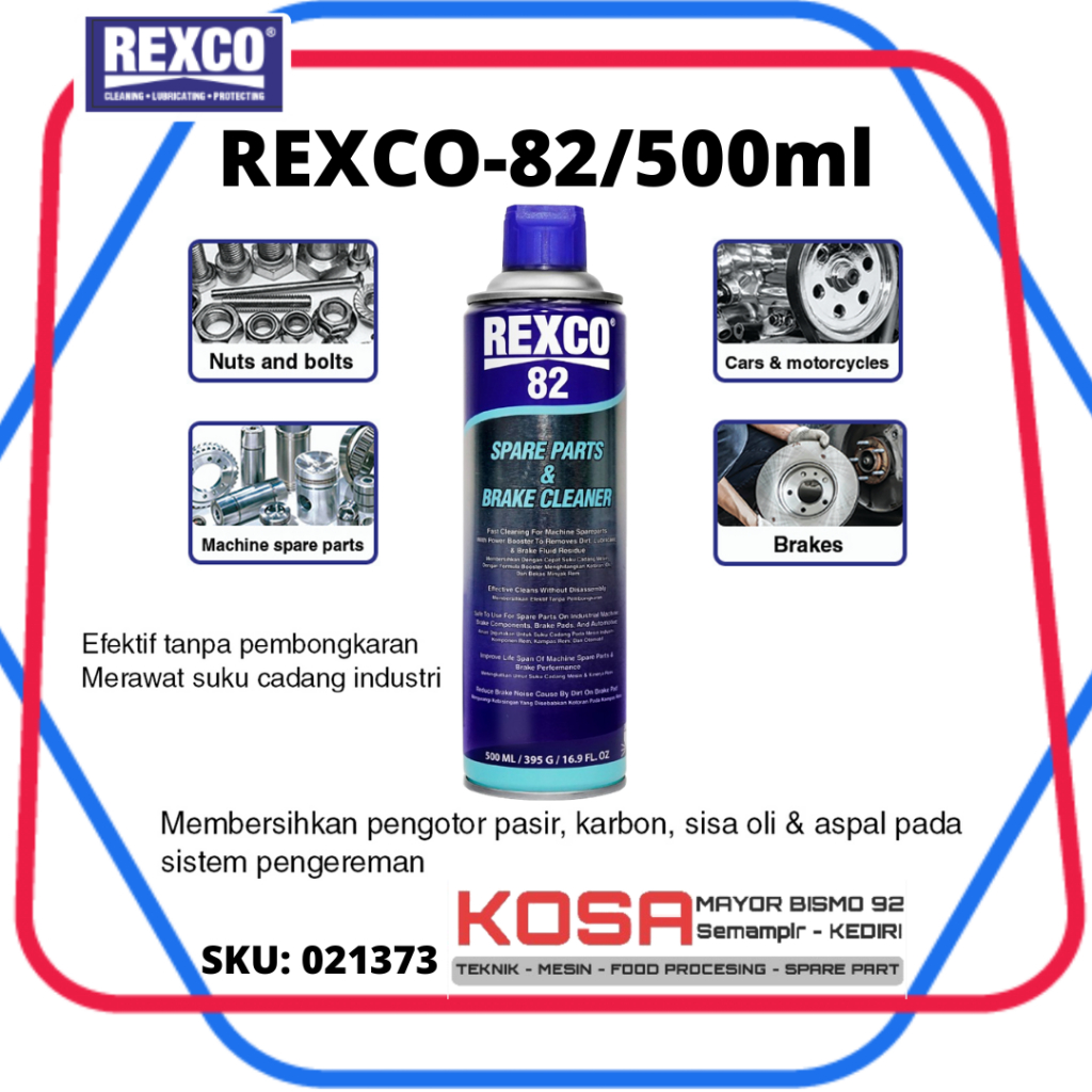 REXCO 82 SPARE PART & BREAK Cleaner REXCO pembersih Spare part REXCO Pembersih Rem REXCO