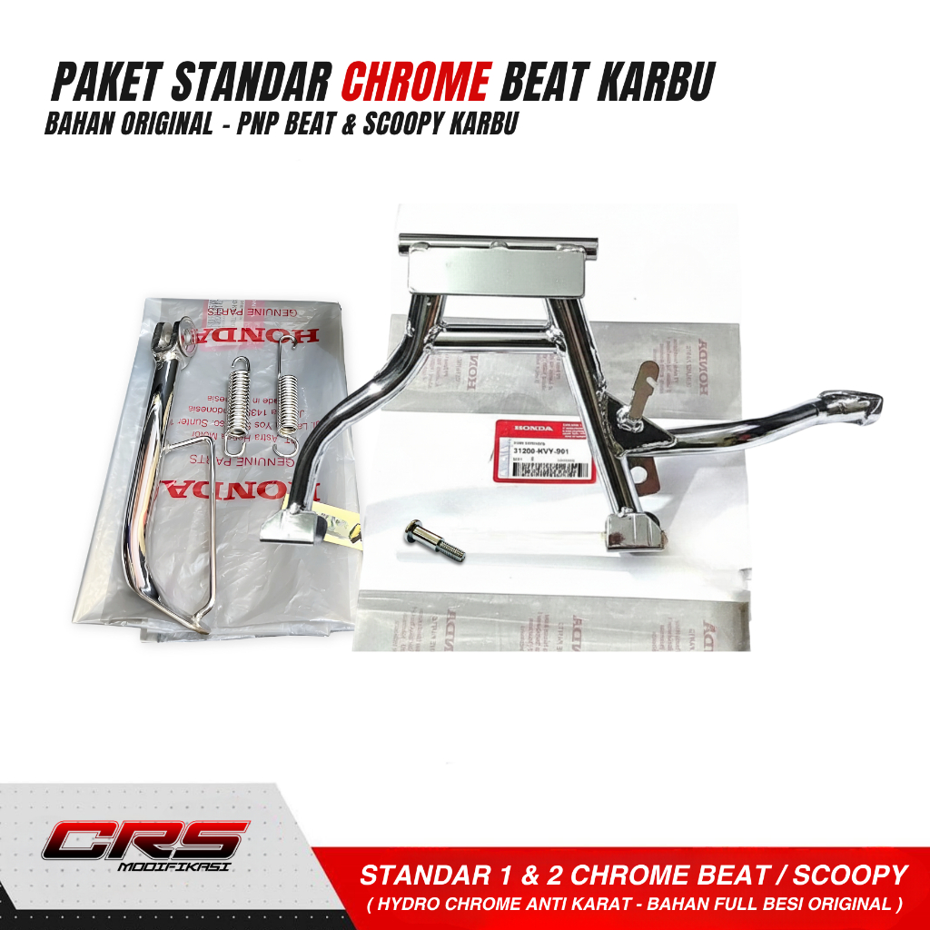 Standar Tengah & Samping CHROME Beat Karbu KVY Scoopy Karbu KYT Standar Chrome Beat Karbu Standar 2