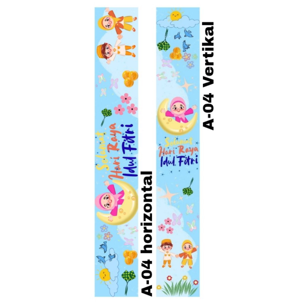 (10 Pcs) paperBelt Tema idul Fitri Lebaran Eid Mubarak Ramadhan Kareem PaperBelt