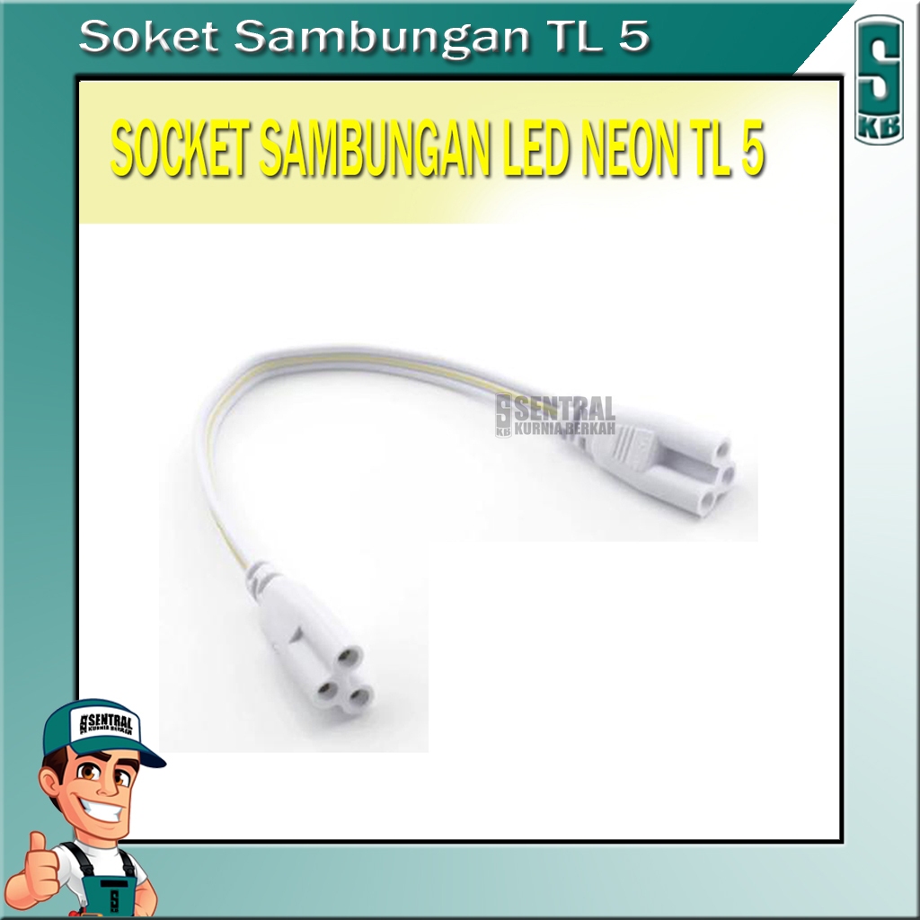 Kabel Sambungan Soket Lampu LED TL T5 1pc