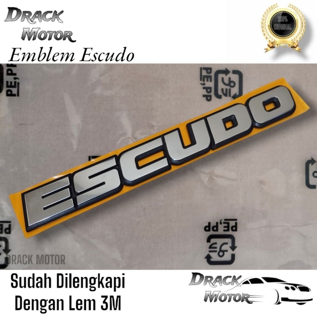 Emblem Tulisan Escudo Chrome Original Bagasi Belakang Suzuki Escudo 2.0i // Logo Emblem Tulisan Escu