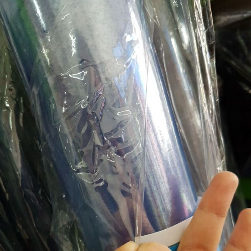 Plastik Mika Bening PVC tipis / Plastik Sampul Buku | pjg per meter