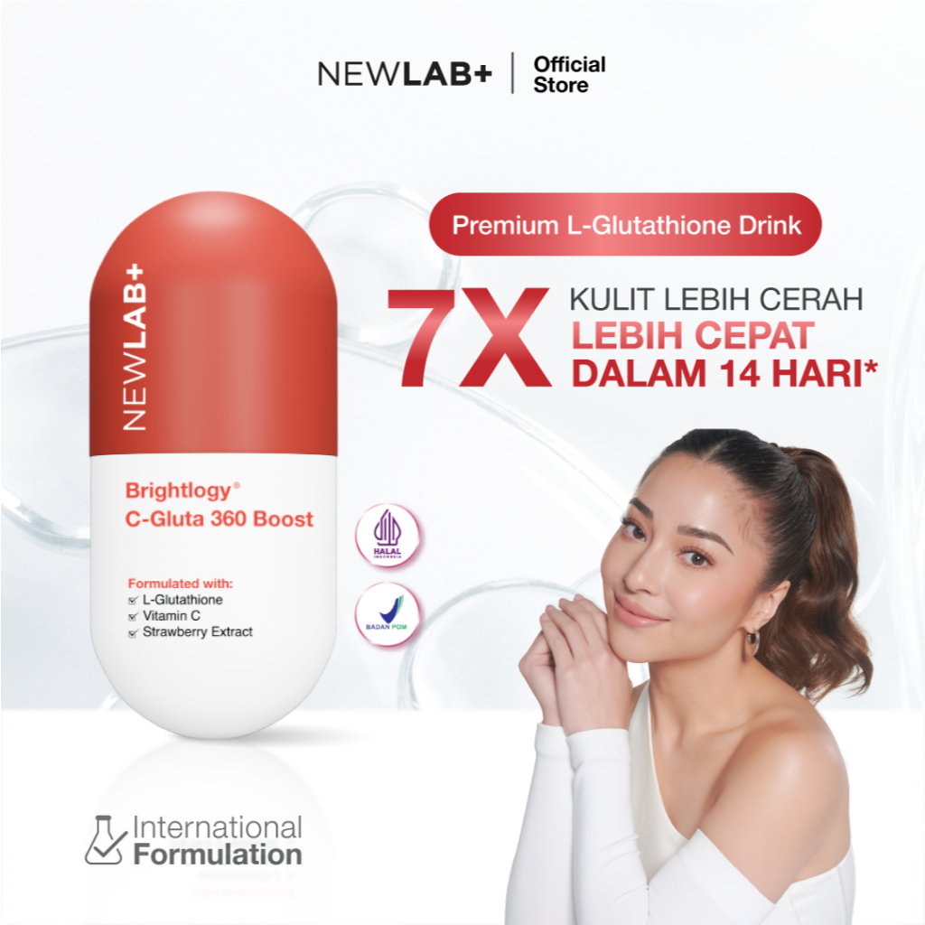 NEWLAB Brightlogy C-Gluta 360 Boost || Minuman Glutathione untuk Pemutih Badan || Glutathione Kapsul