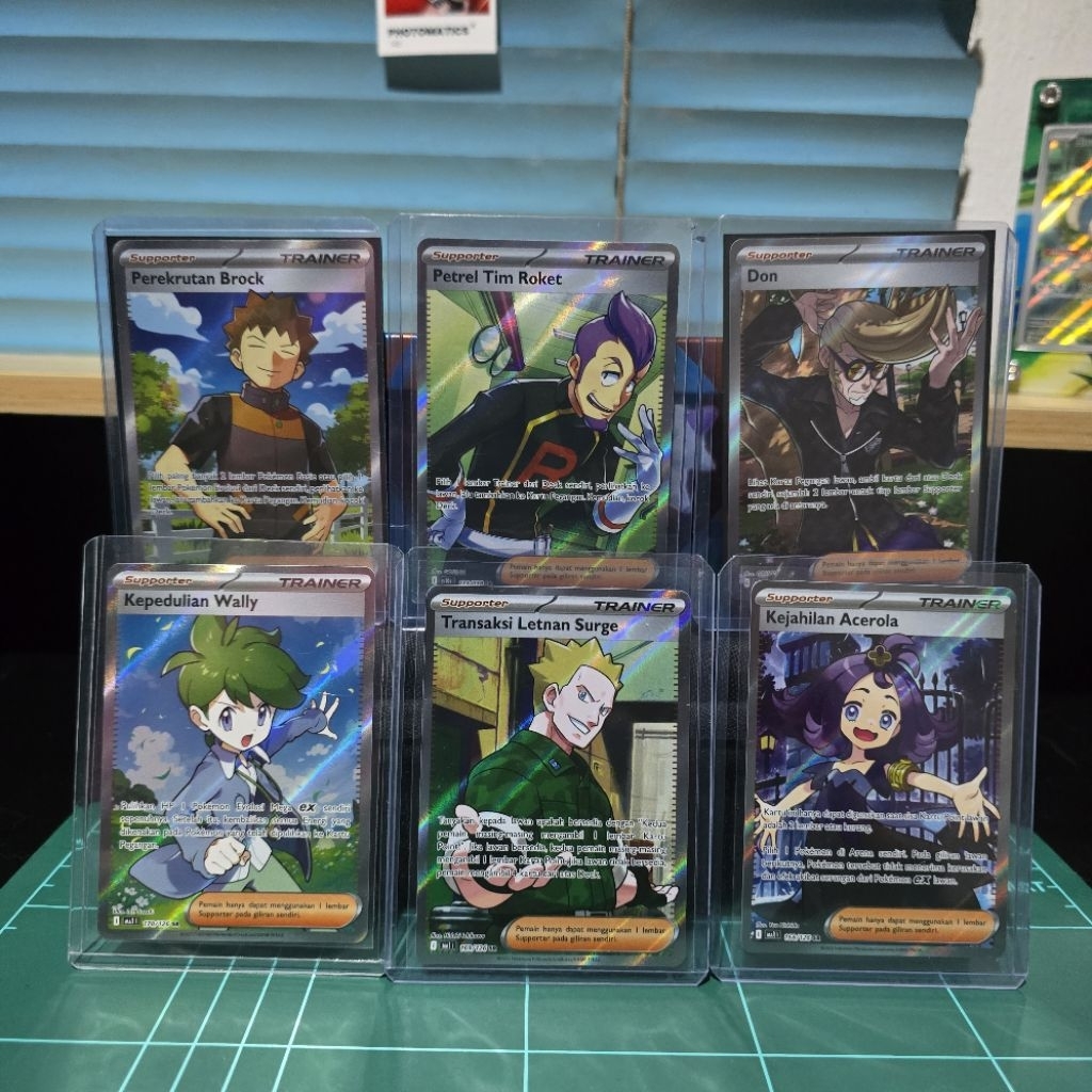 Kartu SR Supporter Pokemon TCG Indonesia: Perekrutan Brock, Petrel Tim Rocket, Don, Kepedulian Willy