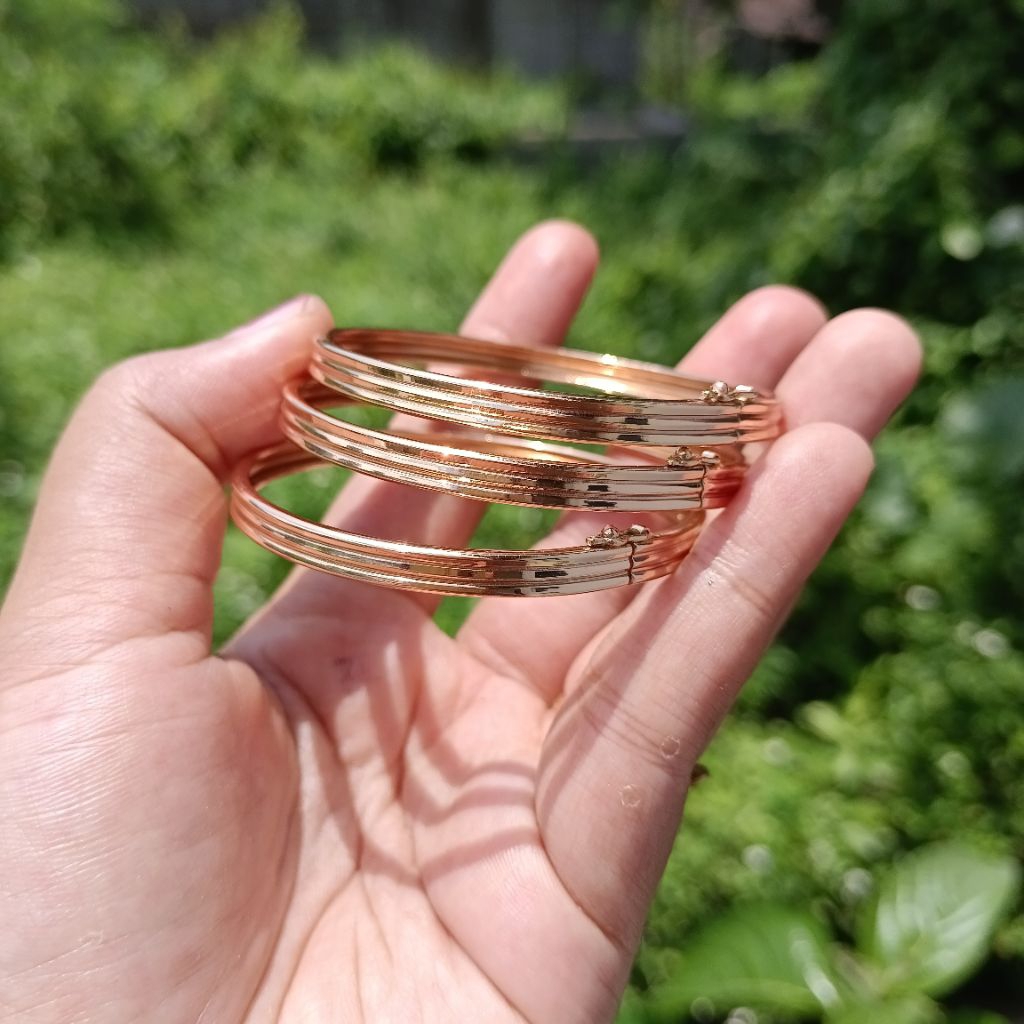 Gelang bangkok Swasa model sisir polos terbaru. simple elegan. perhiasan wanita