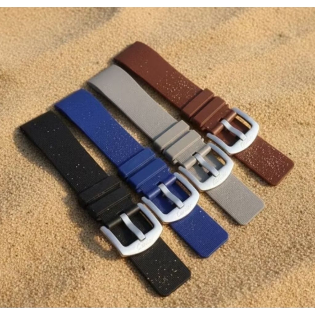 Strap Tali Jam Tangan CARTIER SANTOS Woman Series Tali Karet Rubber 20mm