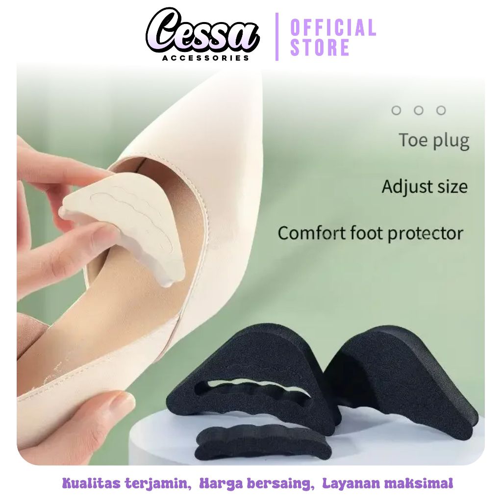 Busa Spon Insole Sol Alas Sepatu Kebesaran Bantalan Pengganjal Longgar Pelindung Jari Kaki CESSA