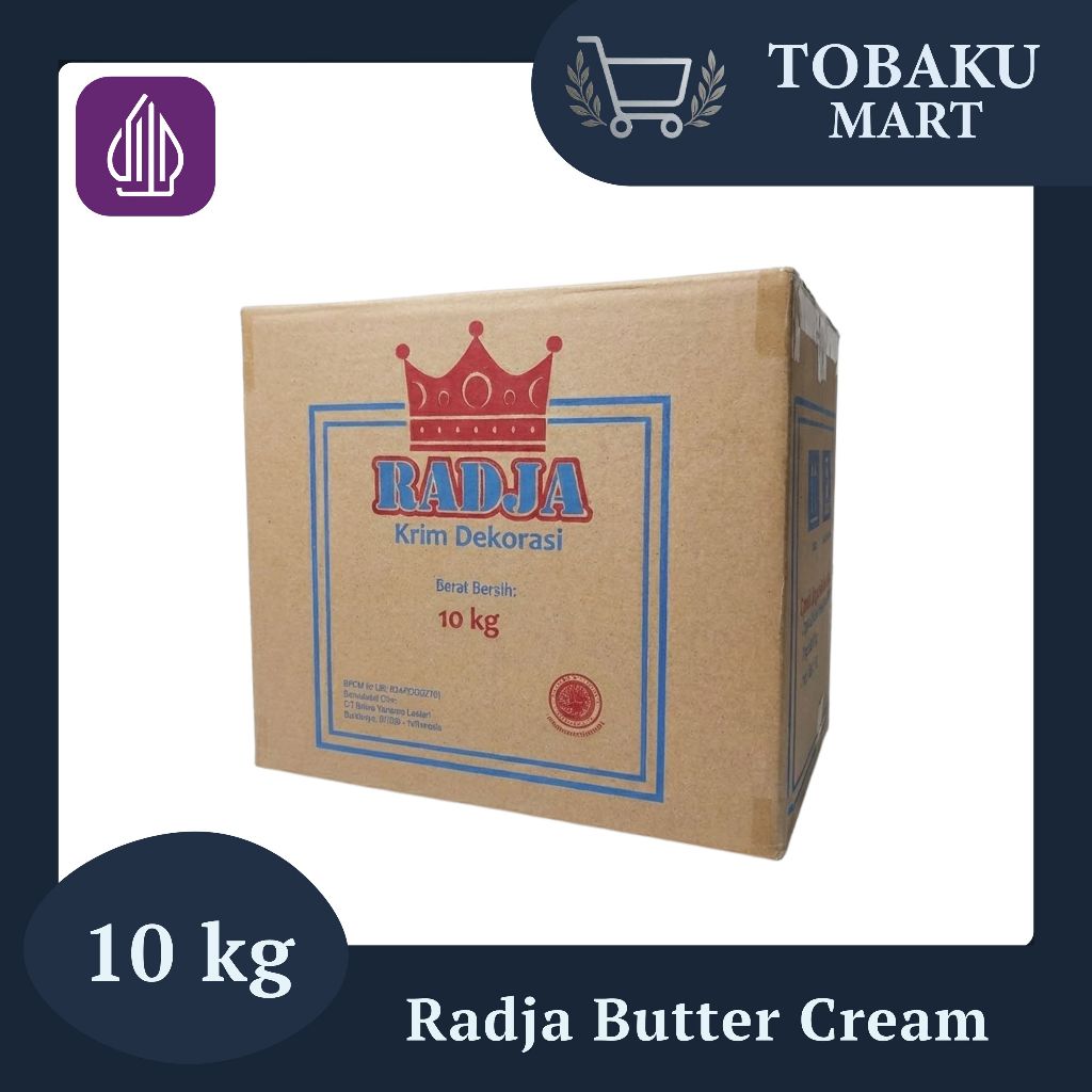 RADJA BUTTER CREAM 10 KG / KRIM MENTEGA SIAP PAKAI UNTUK OLESAN DAN DEKORASI KUE / TEKSTUR LEMBUT DA