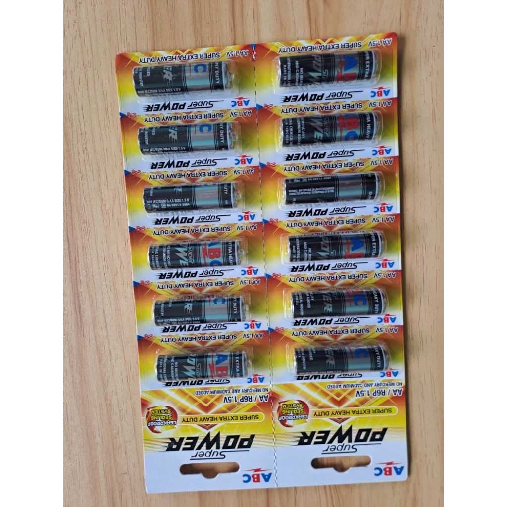 Baterai ABC Super Power AA (A2) Ekonomis isi 12 Pcs