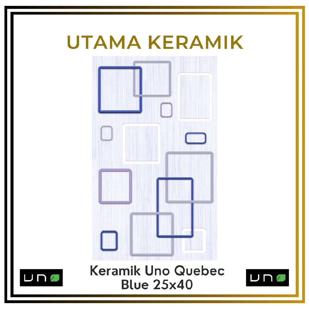 Keramik Uno 25x40 Quebec Blue - Keramik Dinding Biru