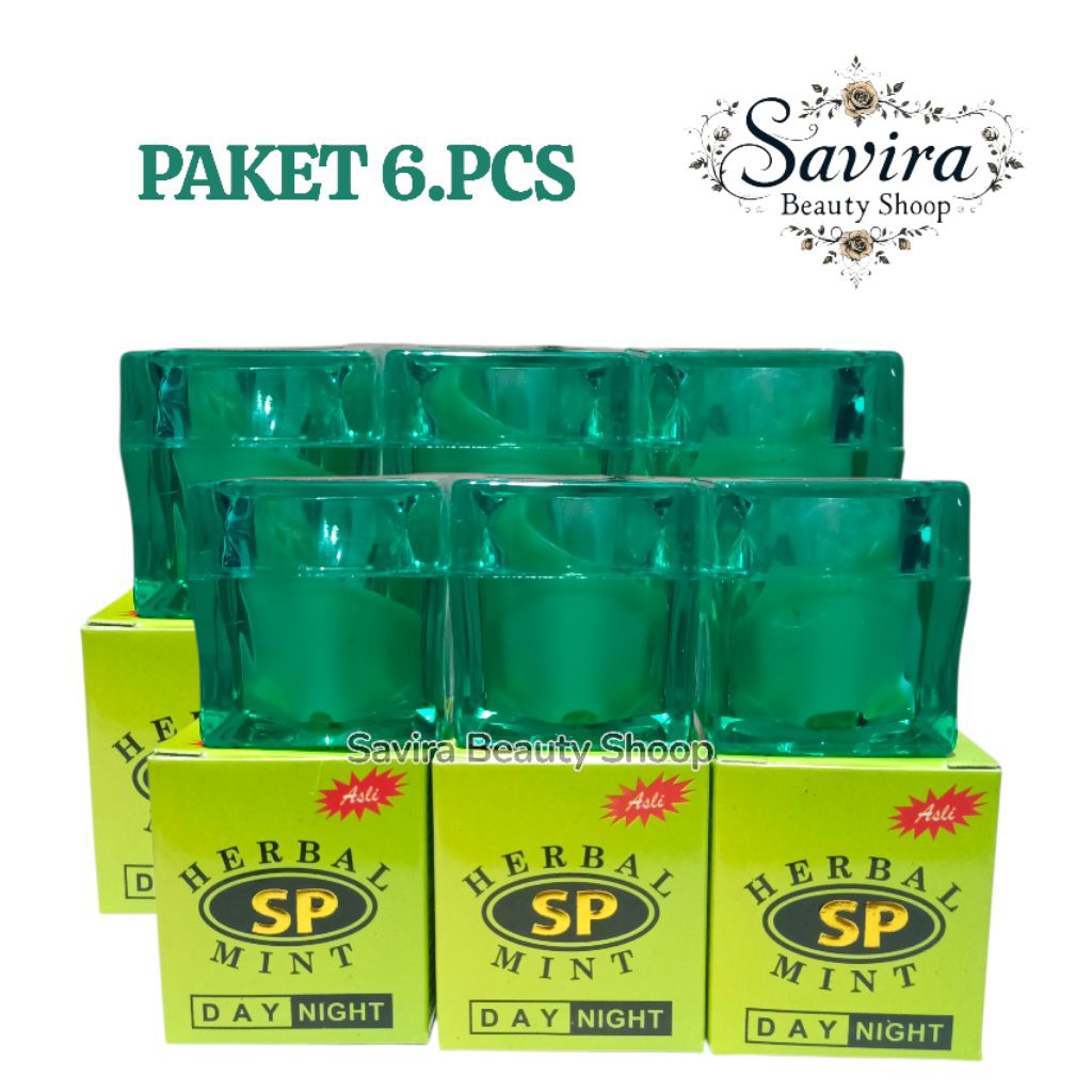 6PCS - Cream Sp Herbal Mint Hijau Original Berkwalitas