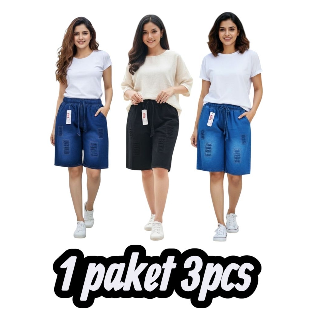 Hotpants sobek. Hotpants levis. Hotpants terbaru. Celana pendek harian wanita. Celana pendek harian 